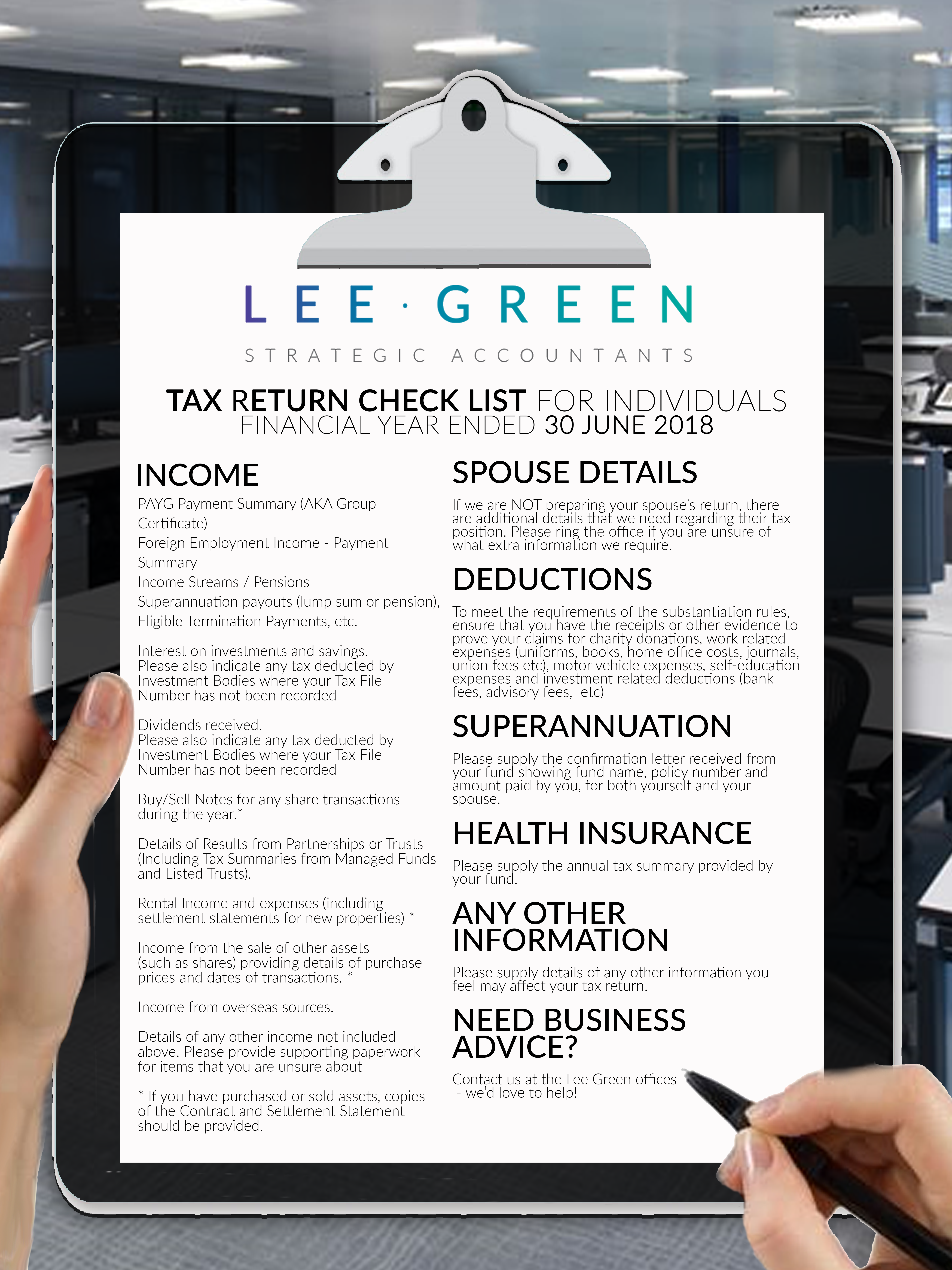 Tax Return Checklist