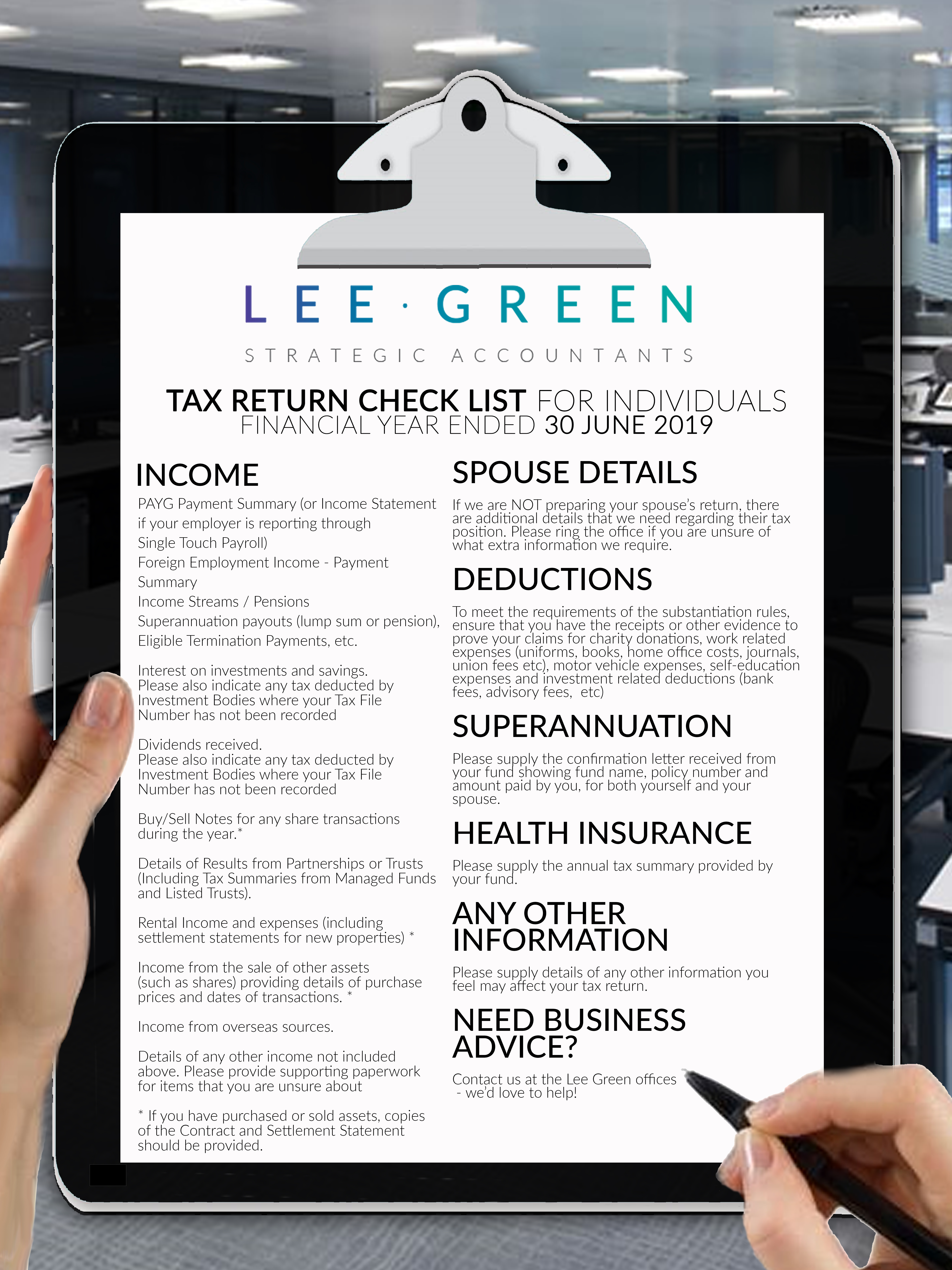 Tax Return Checklist